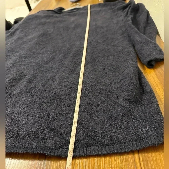 Barefoot Dreams Dark Navy Blue Bamboo Chic Lite Calypso Cardigan Wrap L/XL - Picture 9 of 9